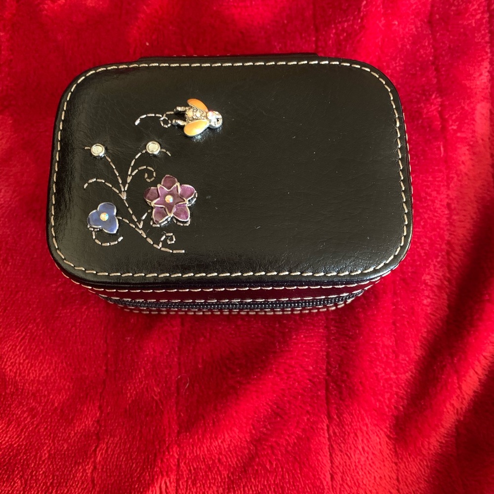 Fossil leather travel jewelry box